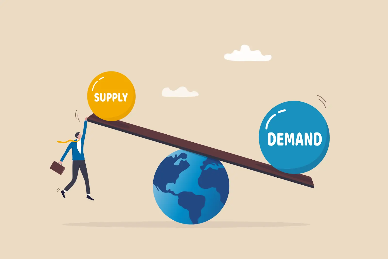 labor market supply and demand illustration